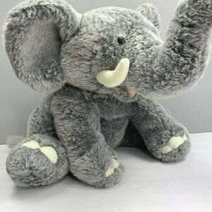 Toys R Us Elephant Plush Stuffed Animal Animal Alley 2000 Gray Tusks Large 16 in